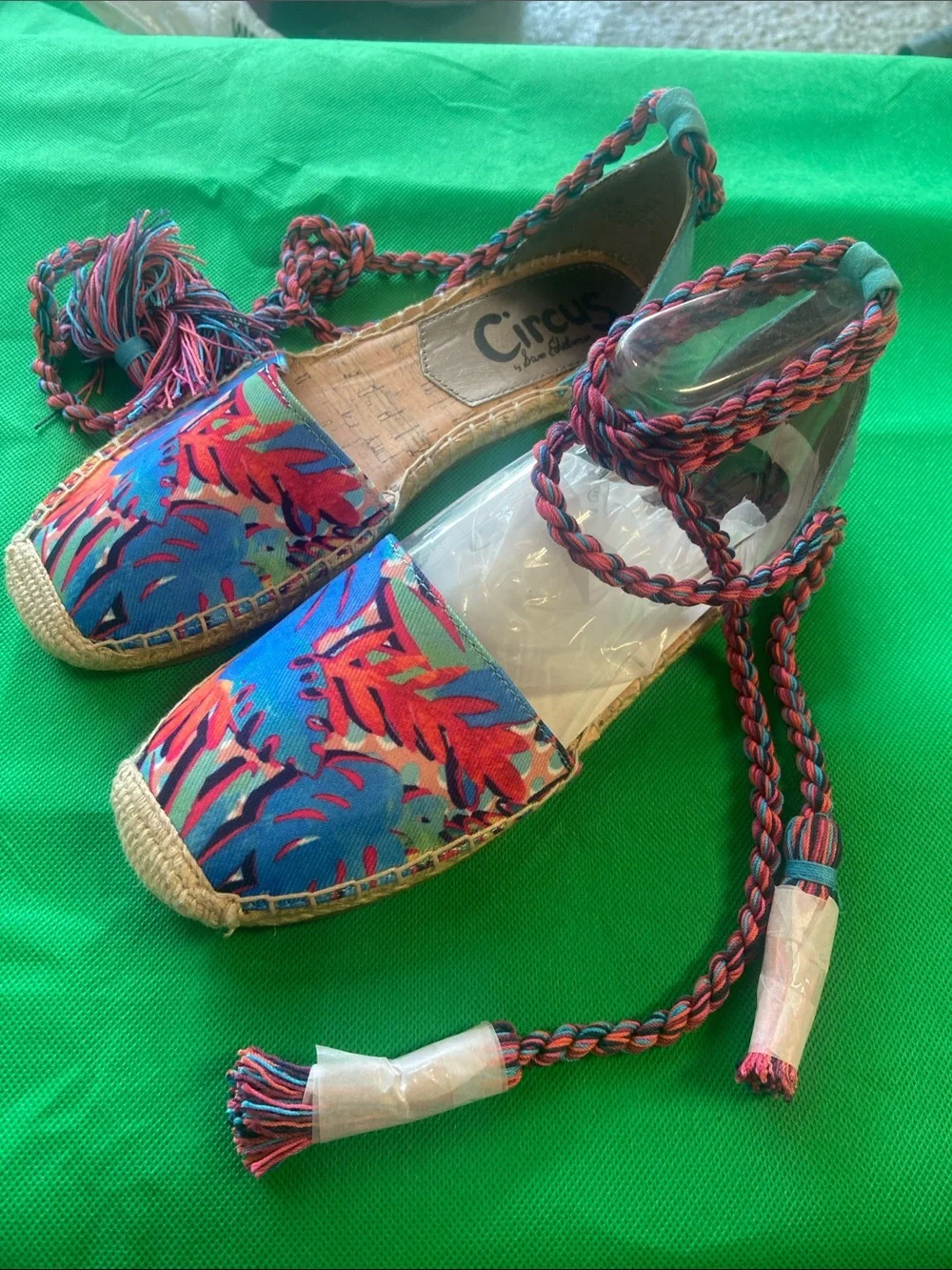 Circus by Sam Edelman Tropical Multi Espadrille Lace-Up Flats
